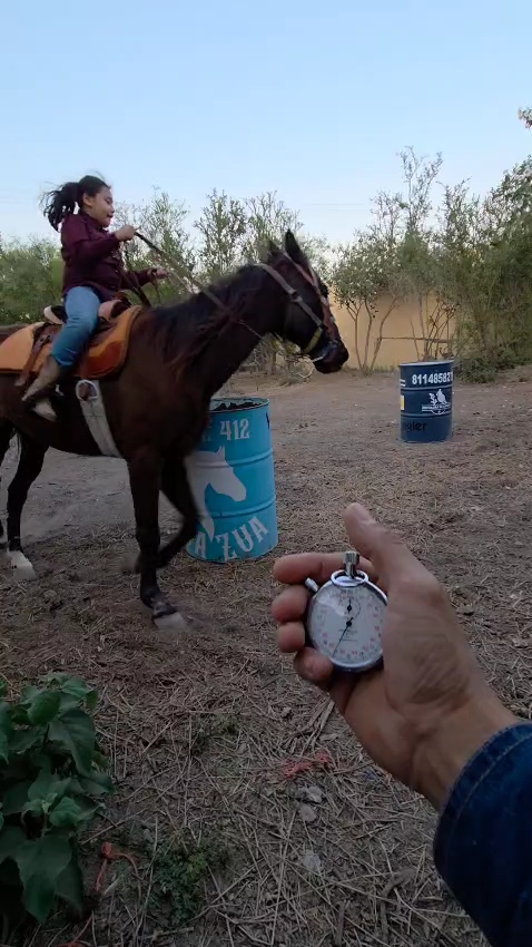 Cronometrando una vuelta de galope