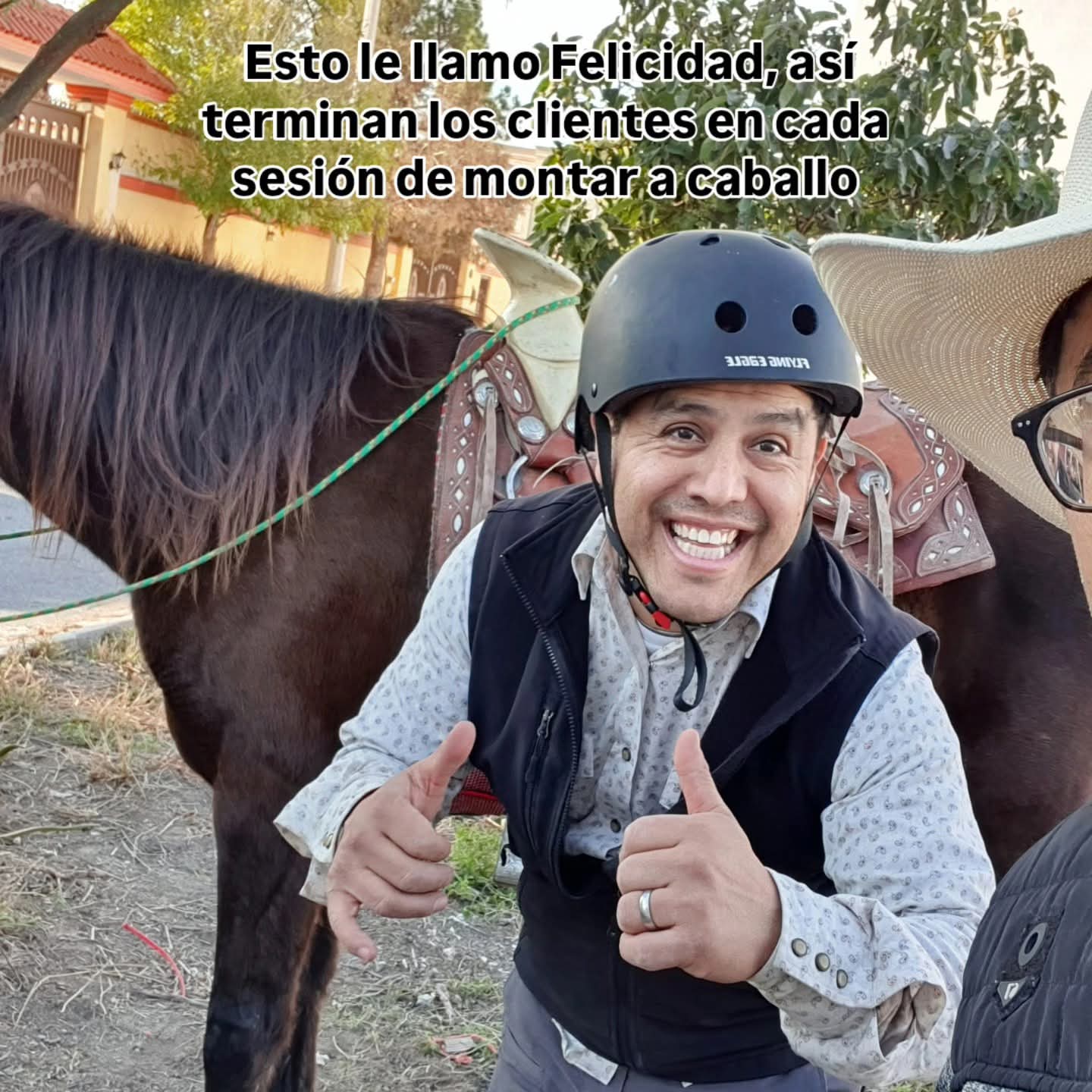 Cliente feliz después de su clase